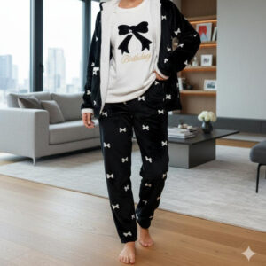 بيجامة تلت قطع 🎀 موديل0183🎀