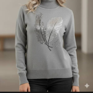 كنزة قبة وسط ورقة لطيفة