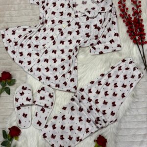 بيجاما زرار مع سليبر