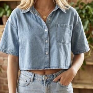 قميص هودي جينز تقيل